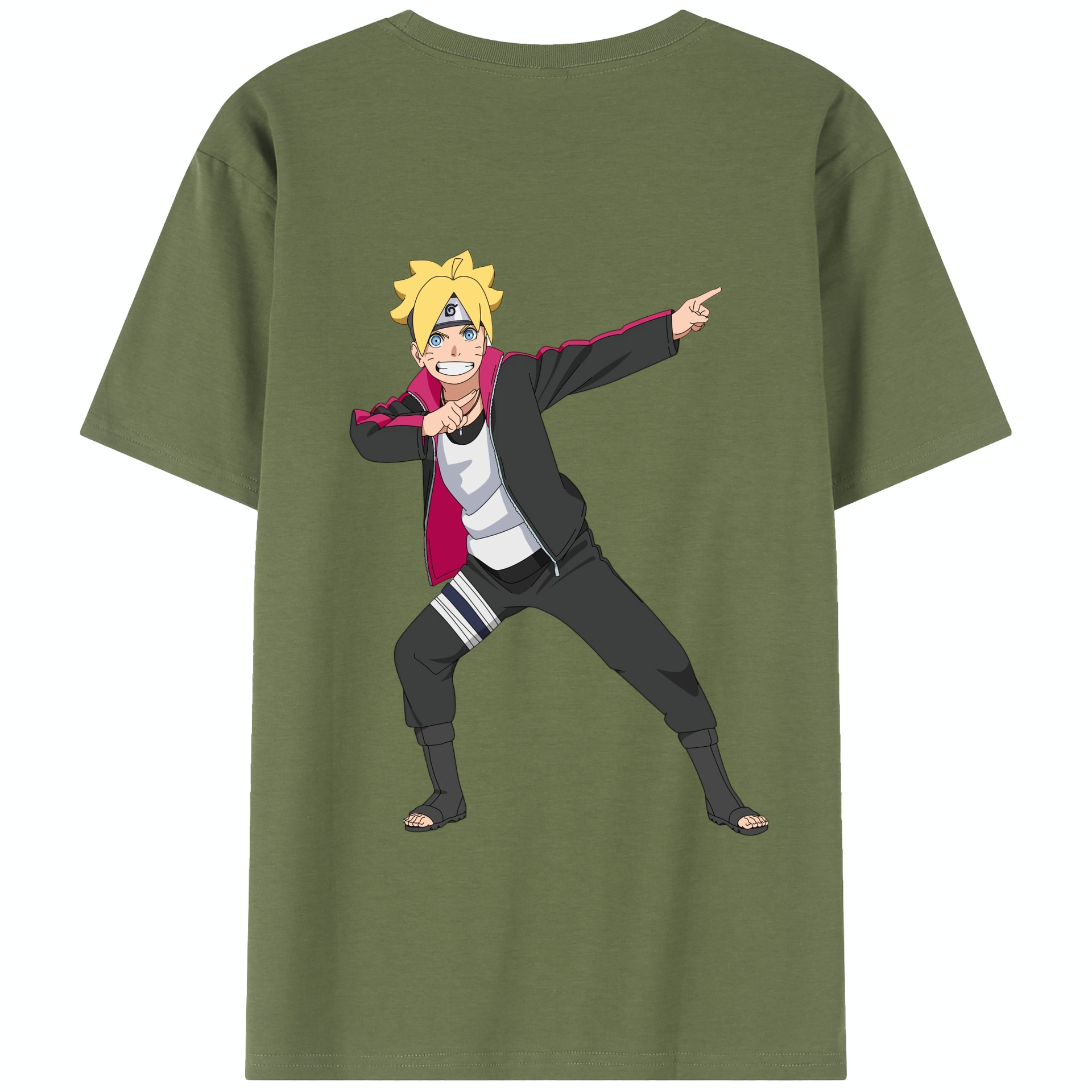 （画像用） NARUTO -ナルト- うずまき ボルト Uzumaki Boruto 綿100％半袖Tシャツ（背面プリント）